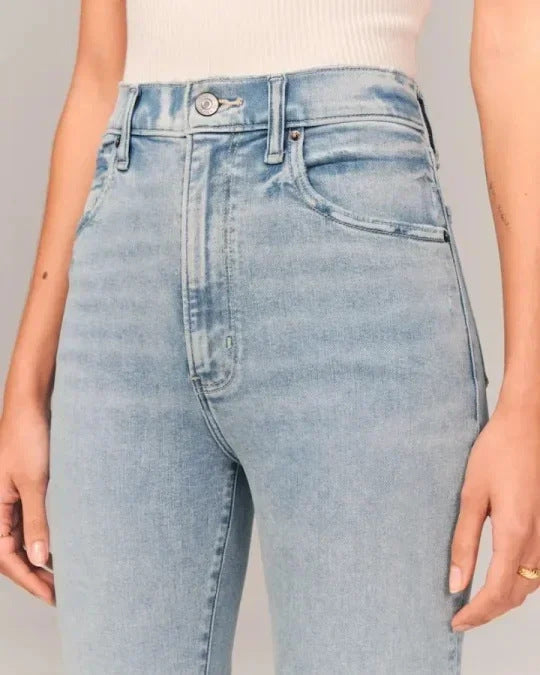 Women's High Waist Solid Color Jeans - 3KDyn